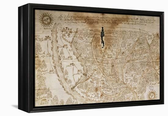 Map of Panama, the Land of Cayapa, Yatino and Yambas, 1597-null-Framed Premier Image Canvas