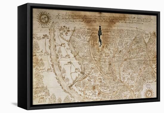 Map of Panama, the Land of Cayapa, Yatino and Yambas, 1597-null-Framed Premier Image Canvas