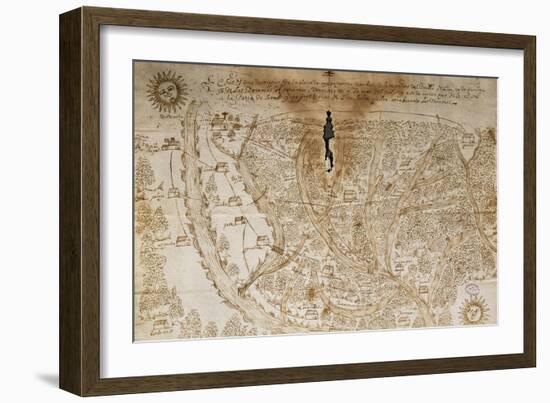 Map of Panama, the Land of Cayapa, Yatino and Yambas, 1597-null-Framed Giclee Print