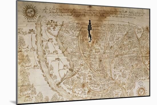 Map of Panama, the Land of Cayapa, Yatino and Yambas, 1597-null-Mounted Giclee Print