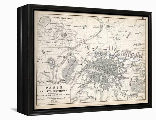 Map of Paris and its Environs, Published by William Blackwood and Sons, Edinburgh and London, 1848-Alexander Keith Johnston-Framed Premier Image Canvas