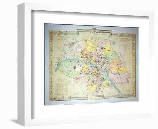 Map of Paris in 1789, 1887-null-Framed Giclee Print