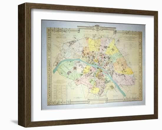 Map of Paris in 1789, 1887-null-Framed Giclee Print