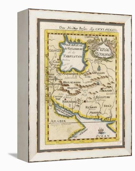 Map of Persia and Arabia-null-Framed Stretched Canvas