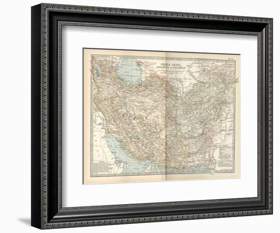 Map of Persia (Iran), Afghanistan and Baluchistan-Encyclopaedia Britannica-Framed Premium Giclee Print