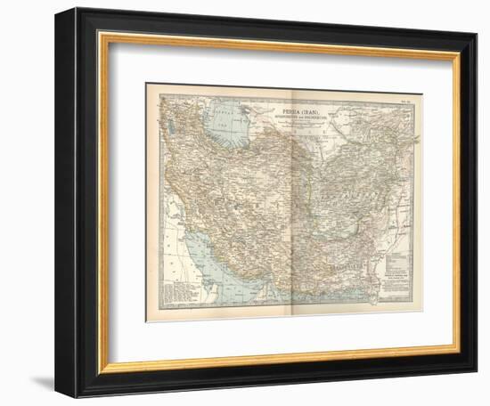 Map of Persia (Iran), Afghanistan and Baluchistan-Encyclopaedia Britannica-Framed Premium Giclee Print