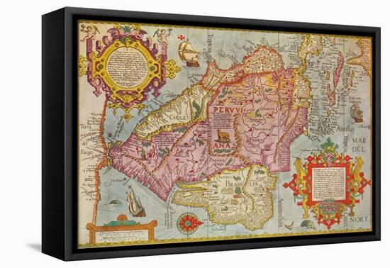 Map of Peru, c1599-Arnoldus Florentius-Framed Premier Image Canvas