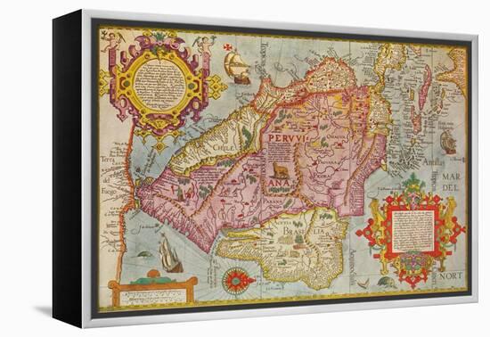 Map of Peru, c1599-Arnoldus Florentius-Framed Premier Image Canvas