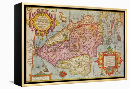 Map of Peru, c1599-Arnoldus Florentius-Framed Premier Image Canvas