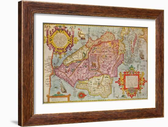 Map of Peru, c1599-Arnoldus Florentius-Framed Giclee Print