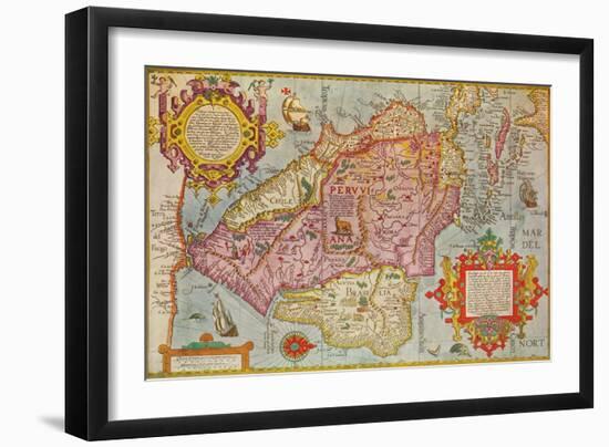 Map of Peru, c1599-Arnoldus Florentius-Framed Giclee Print