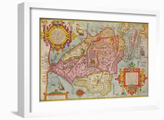 Map of Peru, c1599-Arnoldus Florentius-Framed Giclee Print