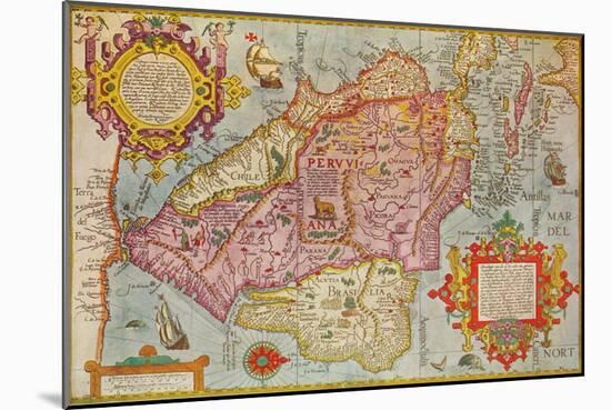 Map of Peru, c1599-Arnoldus Florentius-Mounted Giclee Print
