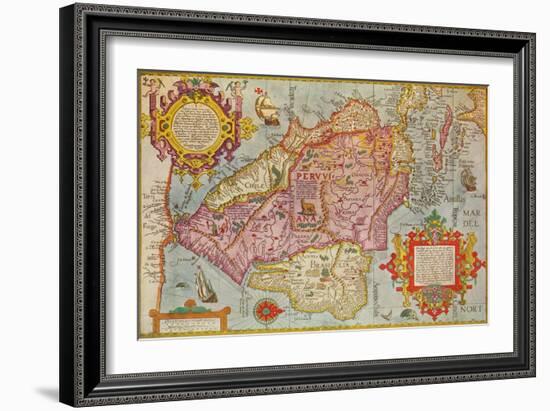 Map of Peru, c1599-Arnoldus Florentius-Framed Giclee Print