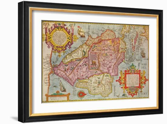 Map of Peru, c1599-Arnoldus Florentius-Framed Giclee Print