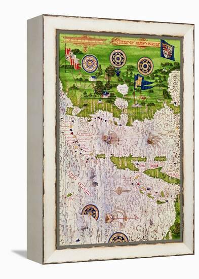 Map of Peru, from "Cosmographie Universelle", 1555-Guillaume Le Testu-Framed Premier Image Canvas