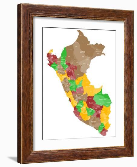 Map of Peru-malachy120-Framed Art Print