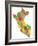 Map of Peru-malachy120-Framed Art Print