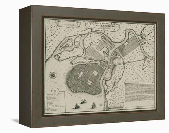 Map of Petersburg, 1717-Nicolas De Fer-Framed Premier Image Canvas