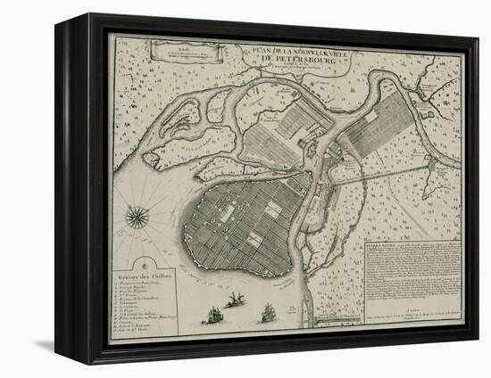 Map of Petersburg, 1717-Nicolas De Fer-Framed Premier Image Canvas