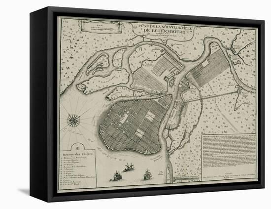 Map of Petersburg, 1717-Nicolas De Fer-Framed Premier Image Canvas