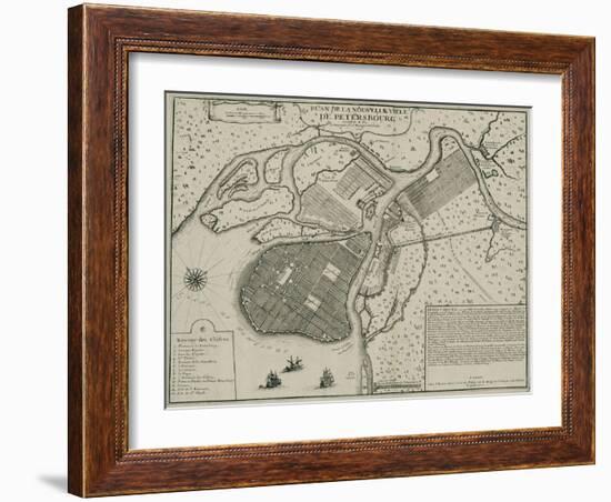 Map of Petersburg, 1717-Nicolas De Fer-Framed Giclee Print