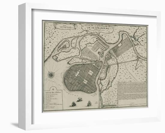 Map of Petersburg, 1717-Nicolas De Fer-Framed Giclee Print