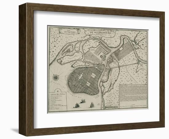 Map of Petersburg, 1717-Nicolas De Fer-Framed Giclee Print