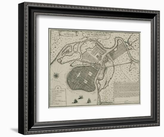 Map of Petersburg, 1717-Nicolas De Fer-Framed Giclee Print