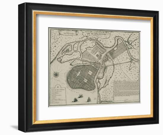 Map of Petersburg, 1717-Nicolas De Fer-Framed Giclee Print