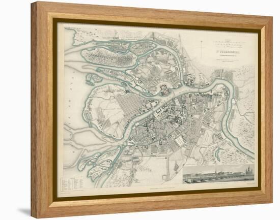 Map of Petersburg, 1834-W.B. Clarke-Framed Premier Image Canvas