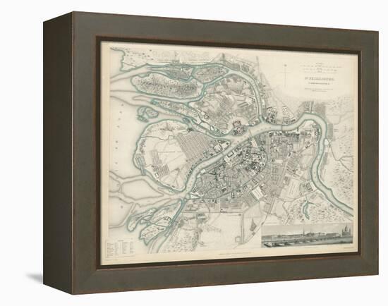 Map of Petersburg, 1834-W.B. Clarke-Framed Premier Image Canvas