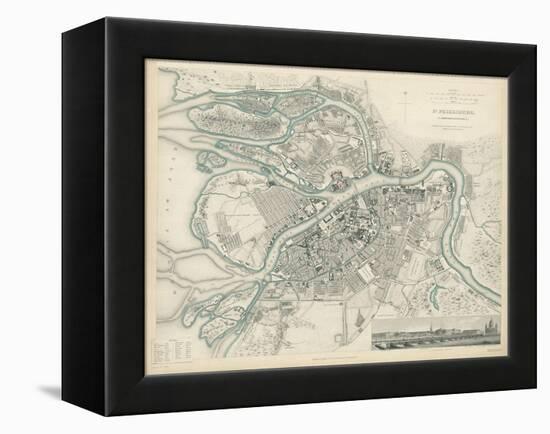 Map of Petersburg, 1834-W.B. Clarke-Framed Premier Image Canvas