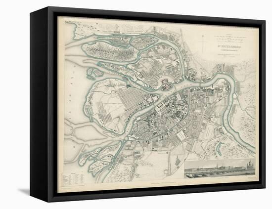 Map of Petersburg, 1834-W.B. Clarke-Framed Premier Image Canvas