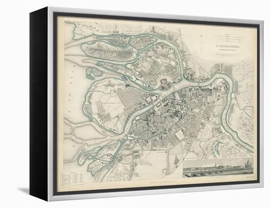 Map of Petersburg, 1834-W.B. Clarke-Framed Premier Image Canvas