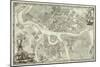 Map of Petersburg (Book to the 50th Anniversary of the Founding of St. Petersbur), 1753-null-Mounted Giclee Print