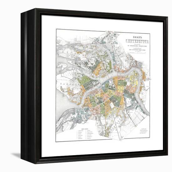 Map of Petersburg-null-Framed Premier Image Canvas