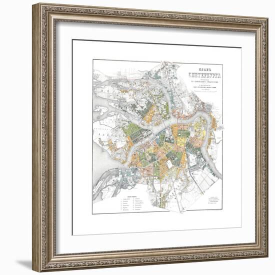 Map of Petersburg-null-Framed Giclee Print