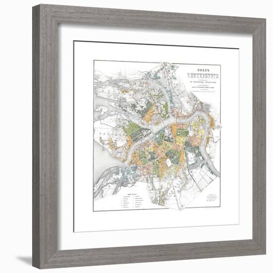 Map of Petersburg-null-Framed Giclee Print