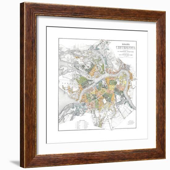 Map of Petersburg-null-Framed Giclee Print