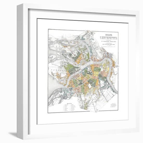 Map of Petersburg-null-Framed Giclee Print