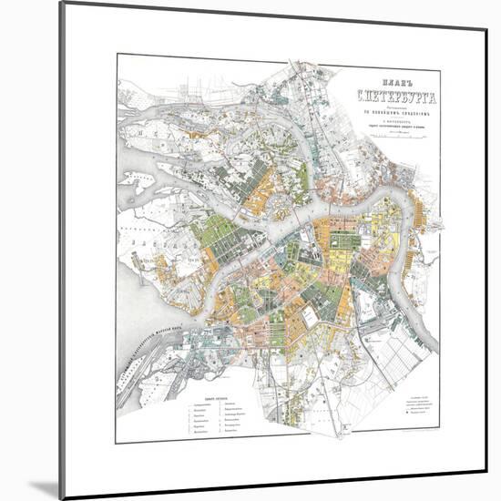 Map of Petersburg-null-Mounted Giclee Print