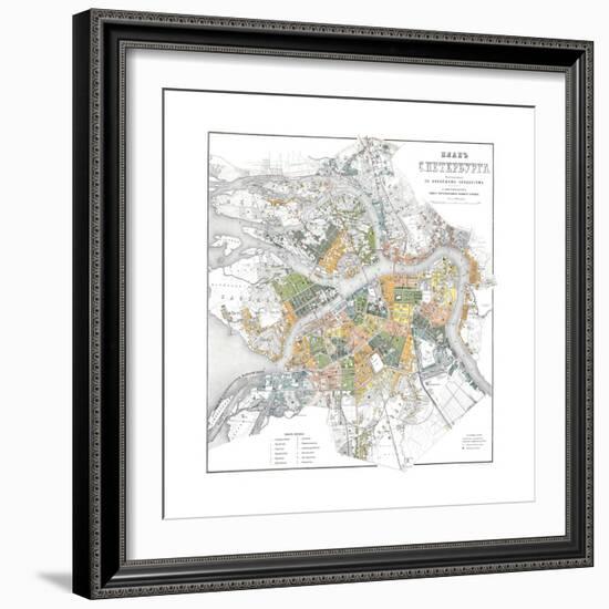 Map of Petersburg-null-Framed Giclee Print