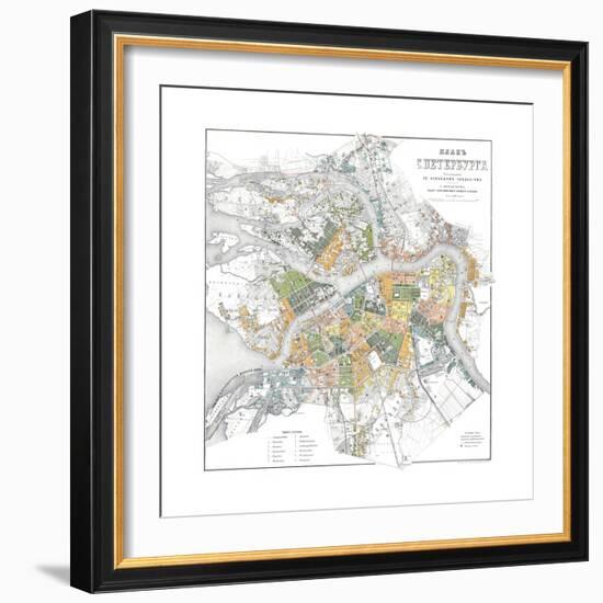 Map of Petersburg-null-Framed Giclee Print