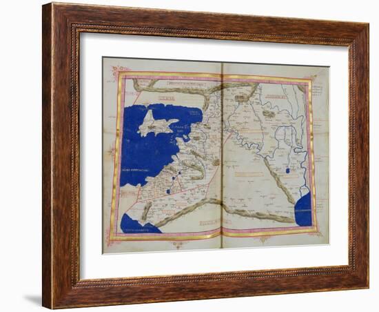 Map of Phoenicia, Mesopotamia and Babylon-Ptolemy-Framed Giclee Print