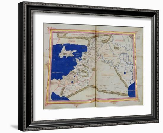 Map of Phoenicia, Mesopotamia and Babylon-Ptolemy-Framed Giclee Print