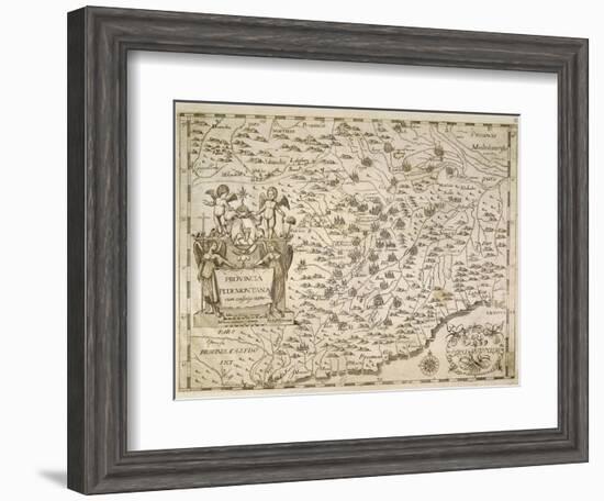 Map of Piedmont and Western Liguria Region-Giovanni Battista Cassini-Framed Giclee Print