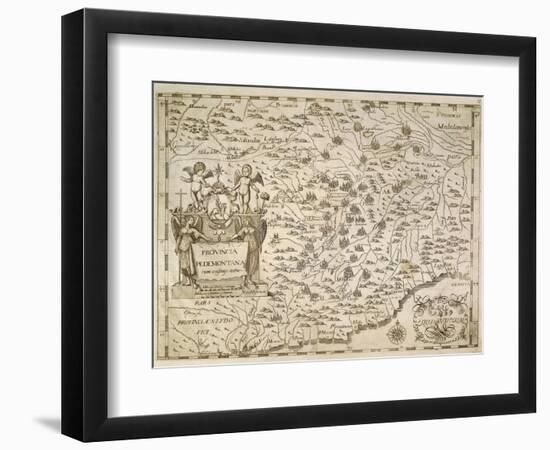 Map of Piedmont and Western Liguria Region-Giovanni Battista Cassini-Framed Giclee Print