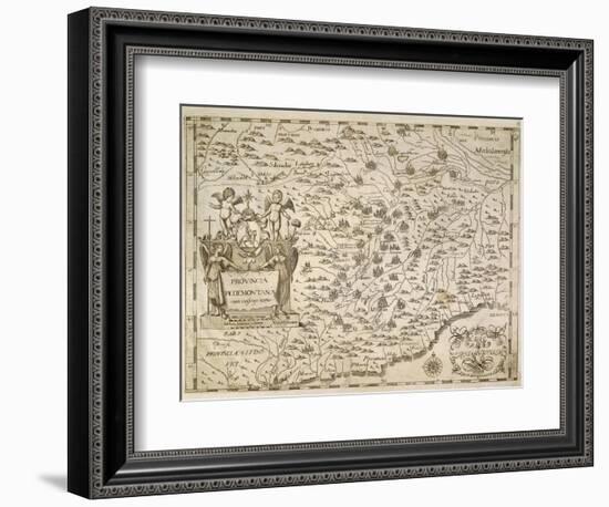 Map of Piedmont and Western Liguria Region-Giovanni Battista Cassini-Framed Giclee Print