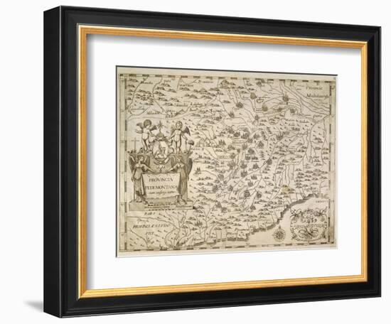 Map of Piedmont and Western Liguria Region-Giovanni Battista Cassini-Framed Giclee Print